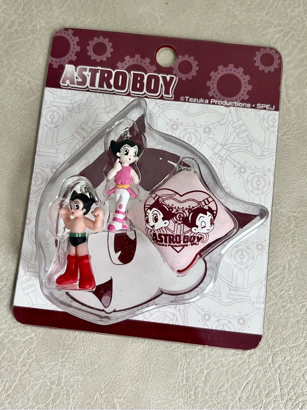Vintage Astro Boy & Uran Figure Keychain Set - NEW IN PACKAGE Tezuka